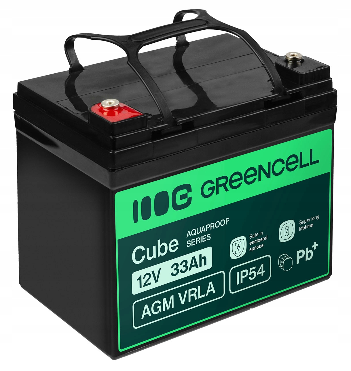 Akumulator Agm 12V 33AH Zasilacz Awaryny Ups Przetwornica Wózek Green Cell