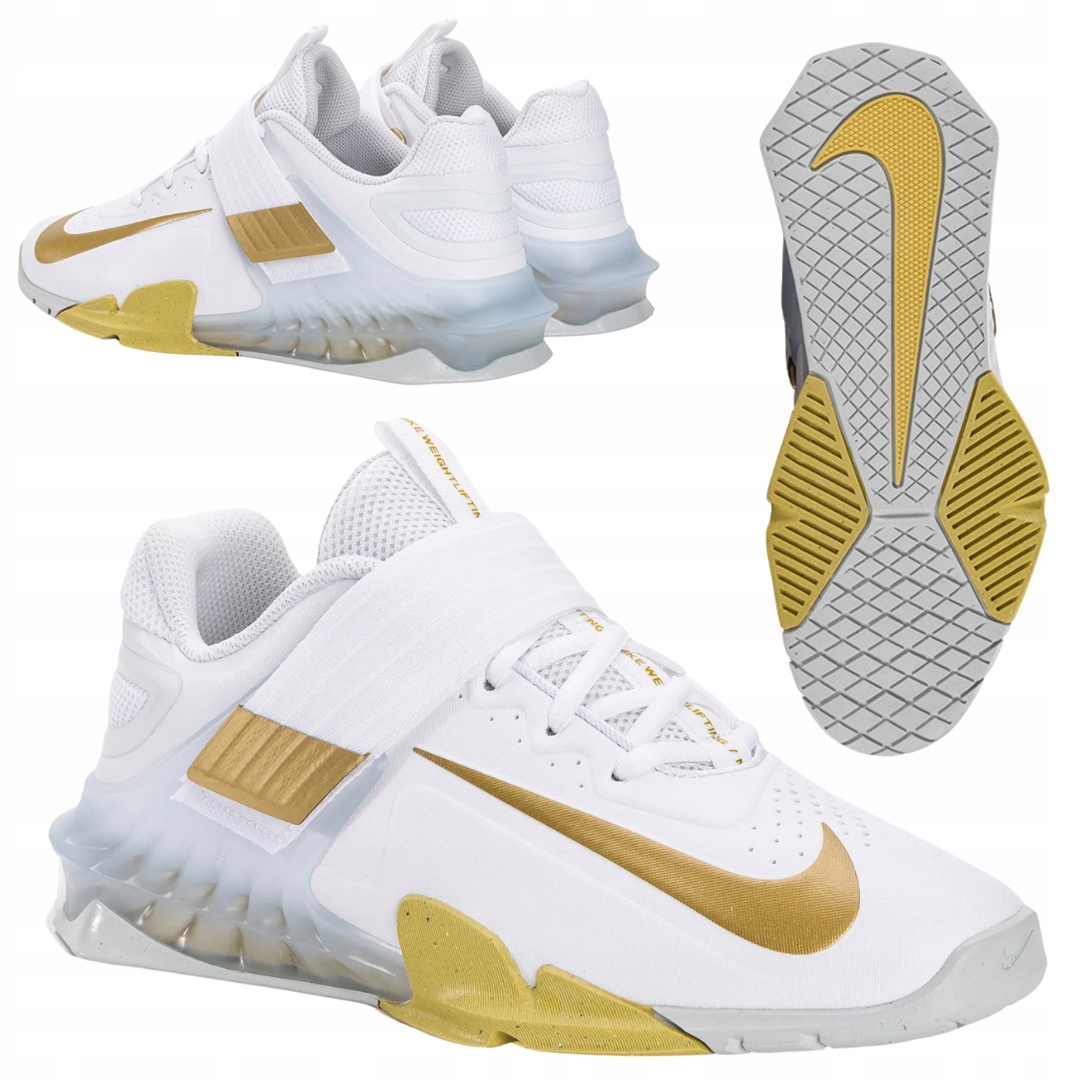Buty Do Podnoszenia Ciężąrów Nike Savaleos Białe/Złote r. 44