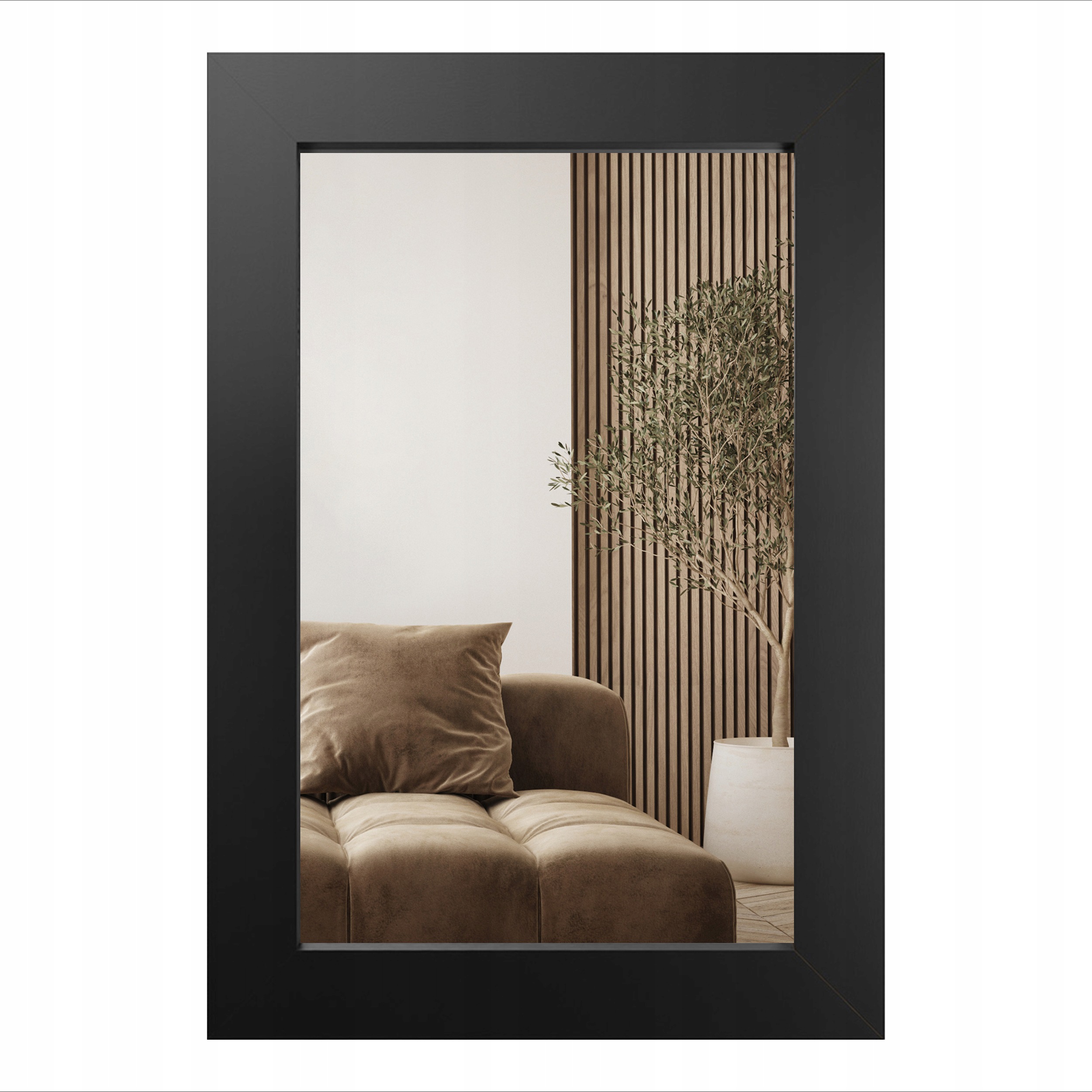 Styler Zrkadlo 60x86 cm čierny rám dekorácia do predsiene