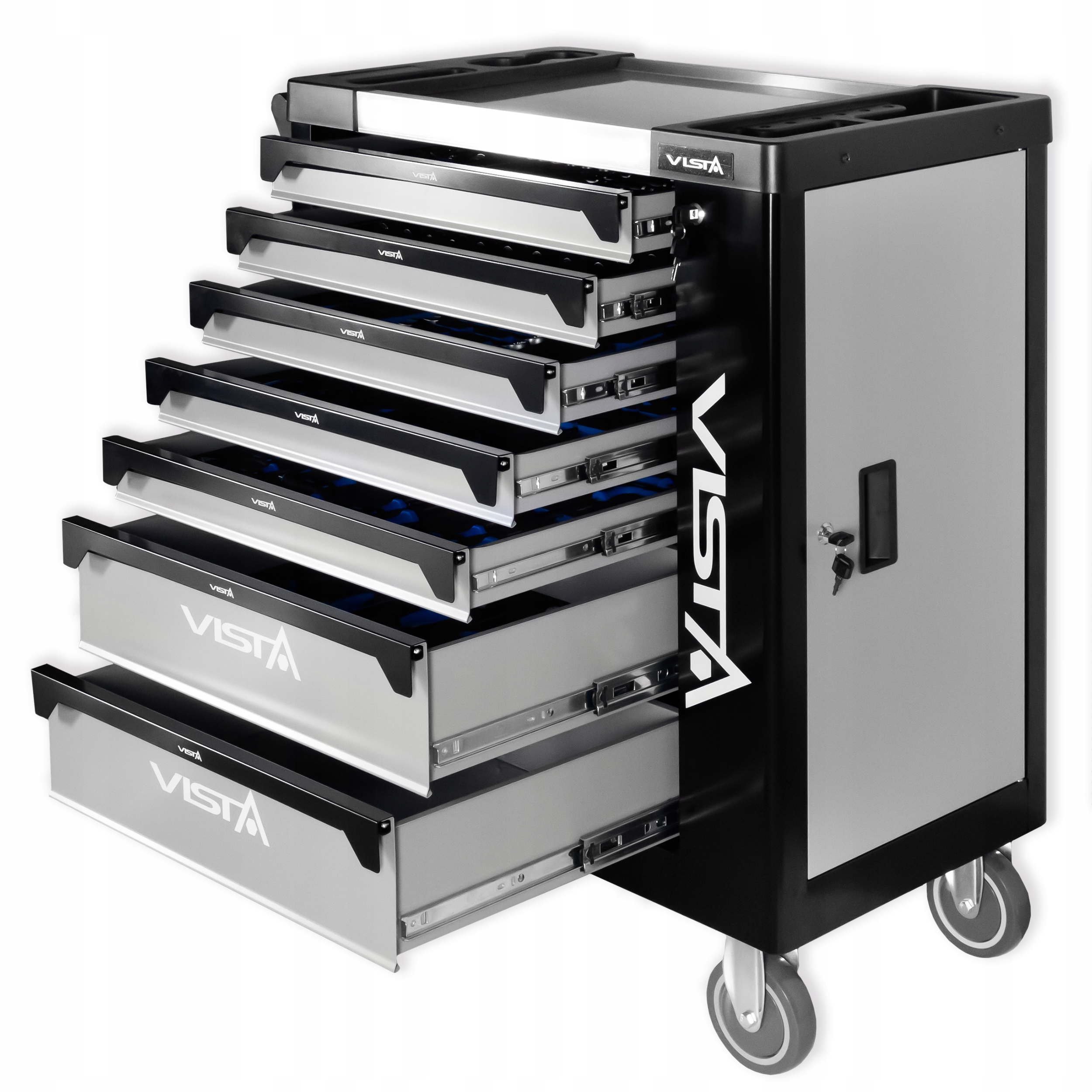 SZAFKA NARZĘDZIOWA WÓZEK WARSZTATOWY ViSTA 250el. EAN (GTIN) 5703088709319