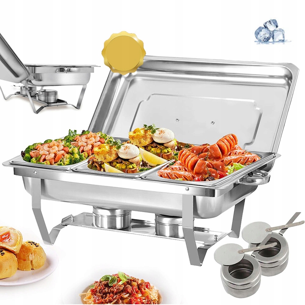 Ohřívač Gn 1/3 Pro Gastronomické Pokrmy 9 L Nerezová Ocel