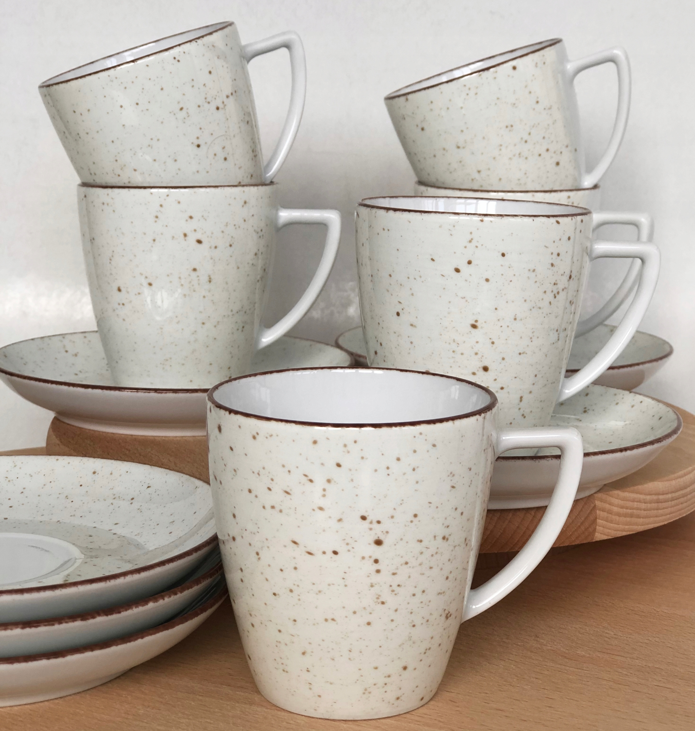 LUBIANA 6x FILIŻANKA 200 ml SPODEK BOSS 6630U KREM