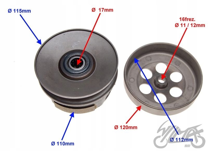 SPRZĘGŁO TYŁ DO YAMAHA JOG90 Producent WZMOTO