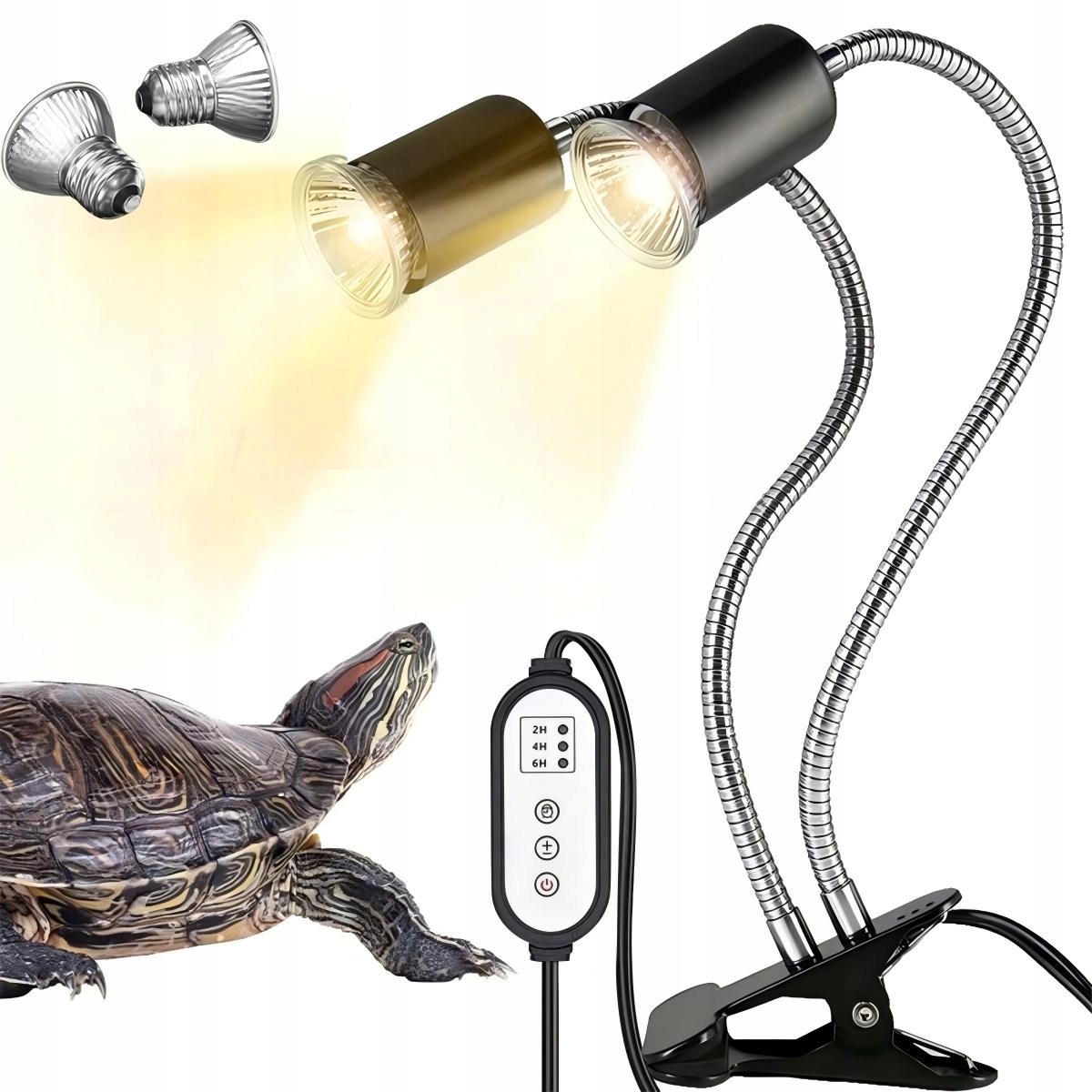 Levně Topná Lampa Pro Plazy, Topná Lampa Uva Uvb S Žárovkami 25+50W