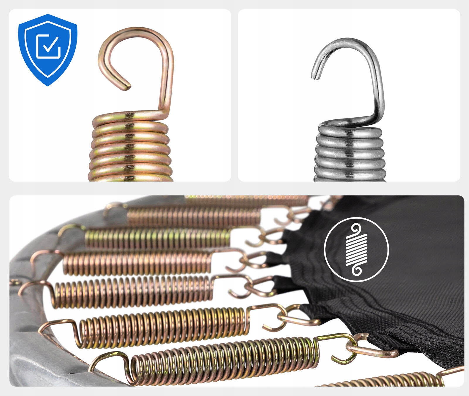 TRAMPOLINA OGRODOWA Z SIATKĄ WEWNĘTRZNĄ DLA DZIECI GALWANIZOWANA 10FT 305m Liczba słupków 6 szt.