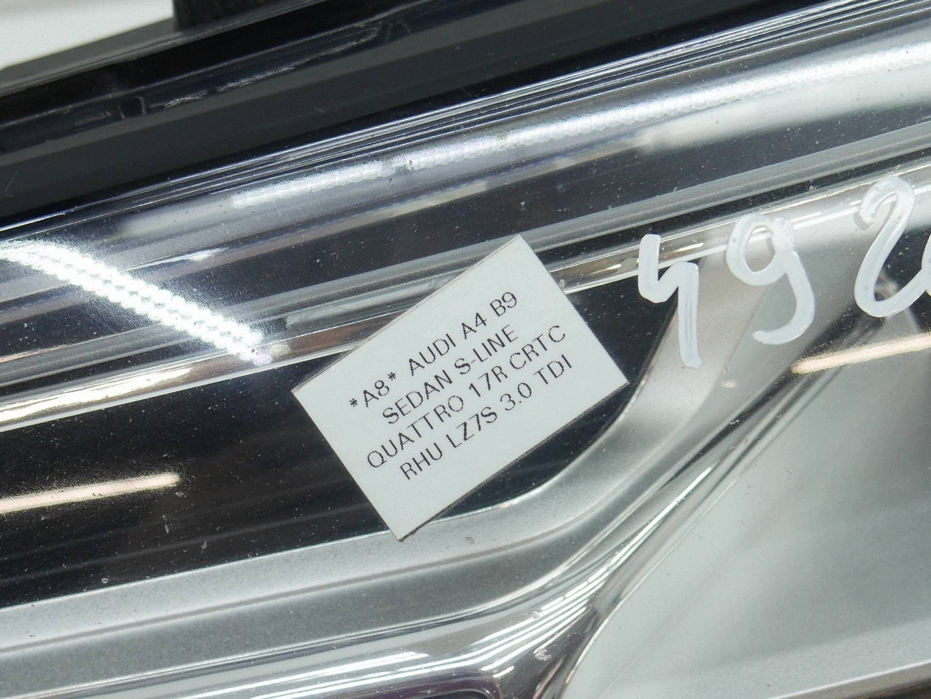 licht vorne links vorne vorne AUDI A4 B9 8W0941033A WERSJA ANGIELSKA S