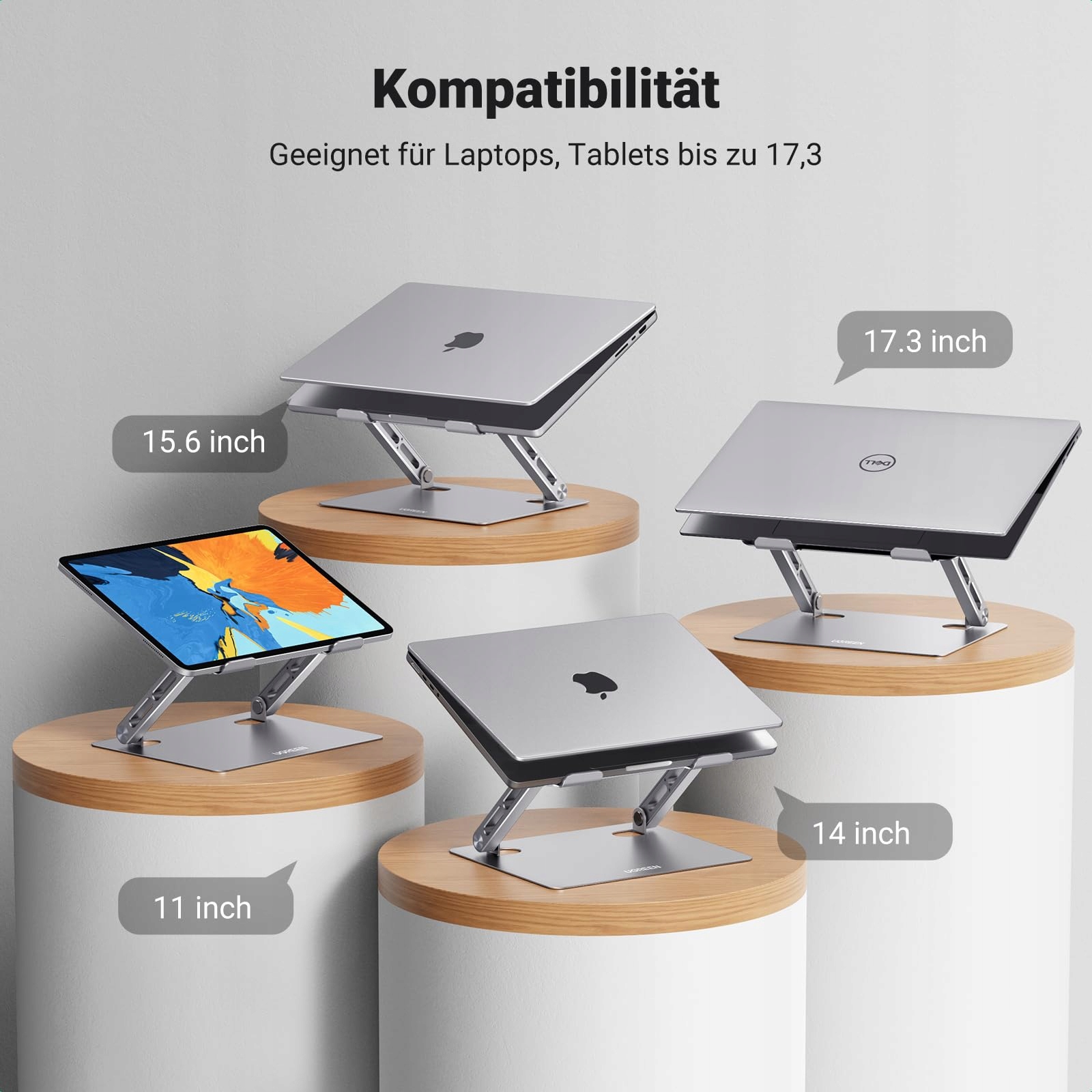 UGREEN Regulowany Składany Stojak Na Laptopa Wentylowany 10-17.3 Cala — miniatura 7
