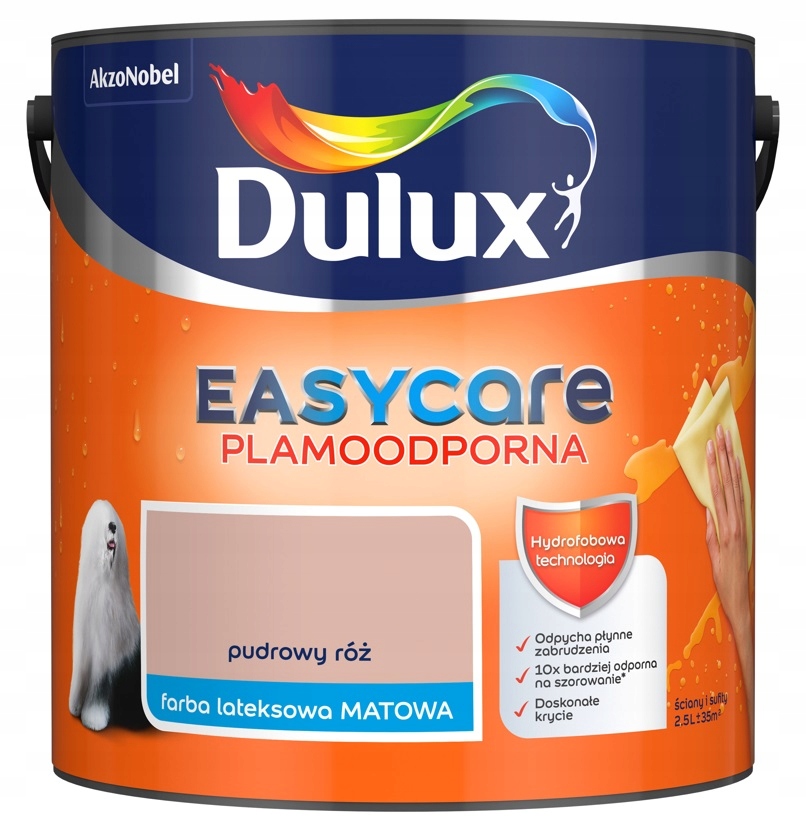 

Farba Dulux Easy Care pudrowy róż, 2.5l