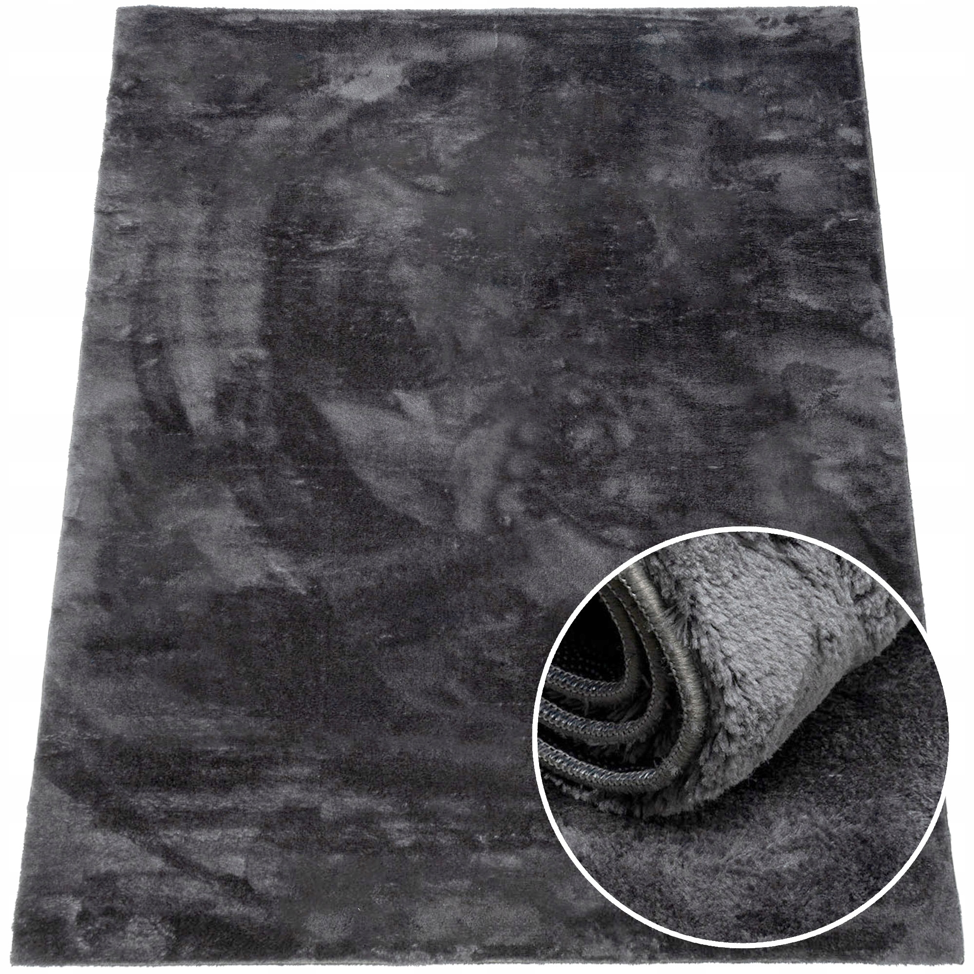 

Miękki Dywan Pluszowy z Podkładem 160x230 Antracyt