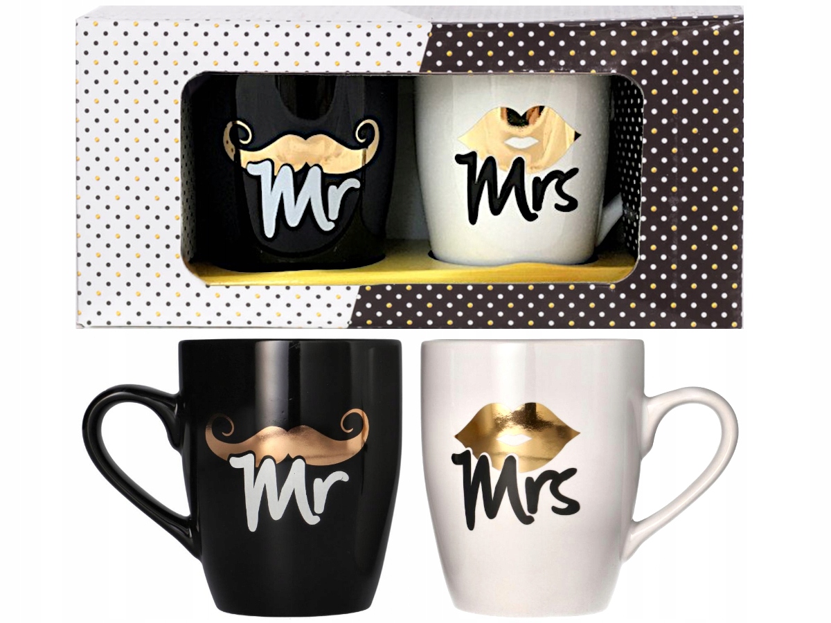 

Zestaw Kubków Mr Mrs Napis Dla Pary Wesele 2 Szt