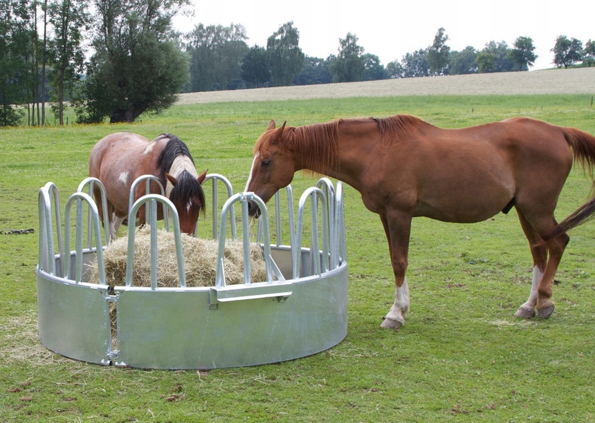 PAŚNIK OKRĄGŁY 12-STANOWISKOWY DLA KONI KRÓW KERBL Waga 180 kg