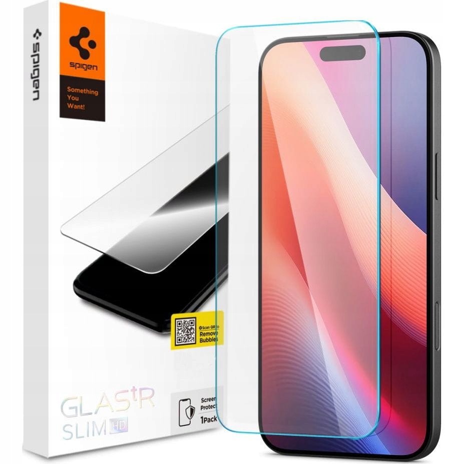 Sklo pro Apple iPhone 16 15, Spigen Glas.tR Slim 1-Pack