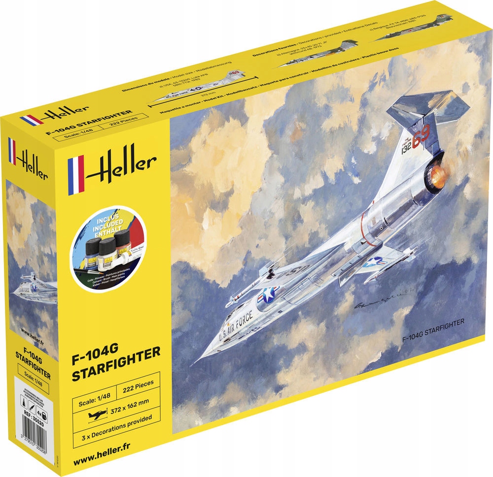 F-104G Starfighter Heller 35520 měřítko 1/48