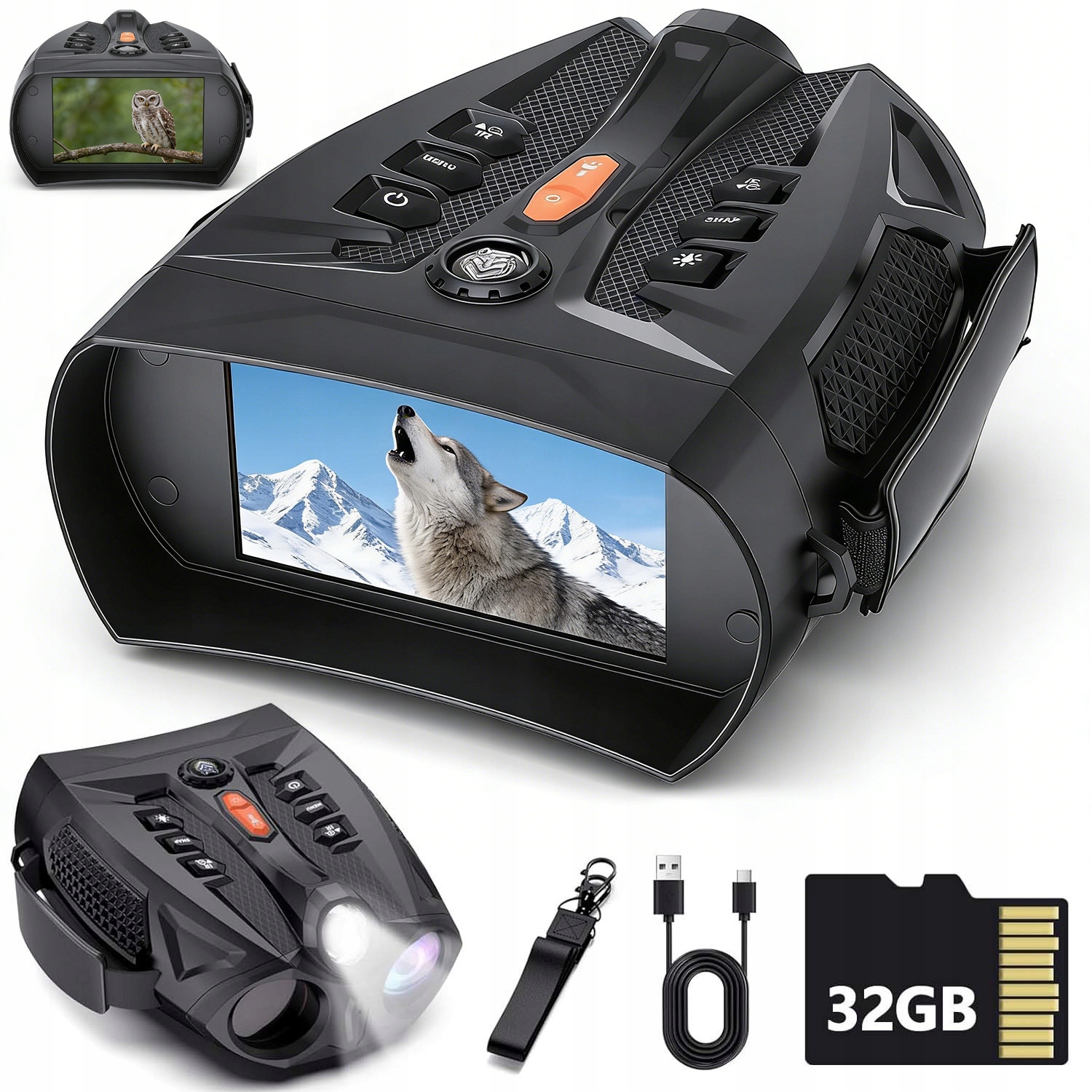 Noční Vidění, Dalekohled Pro Noční Vidění, Obrazovka Ips Hd 4 Palce, 7 Úrovní Jasu