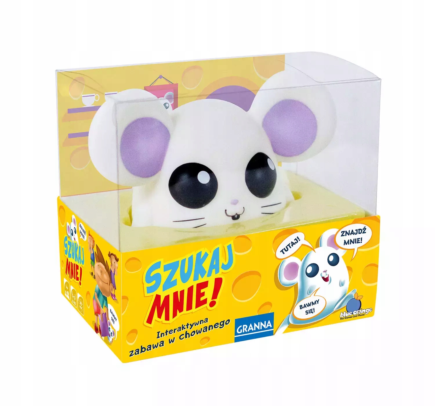 Szukaj mnie! Ta niesforna myszka znów się schowała i coś podgryza!