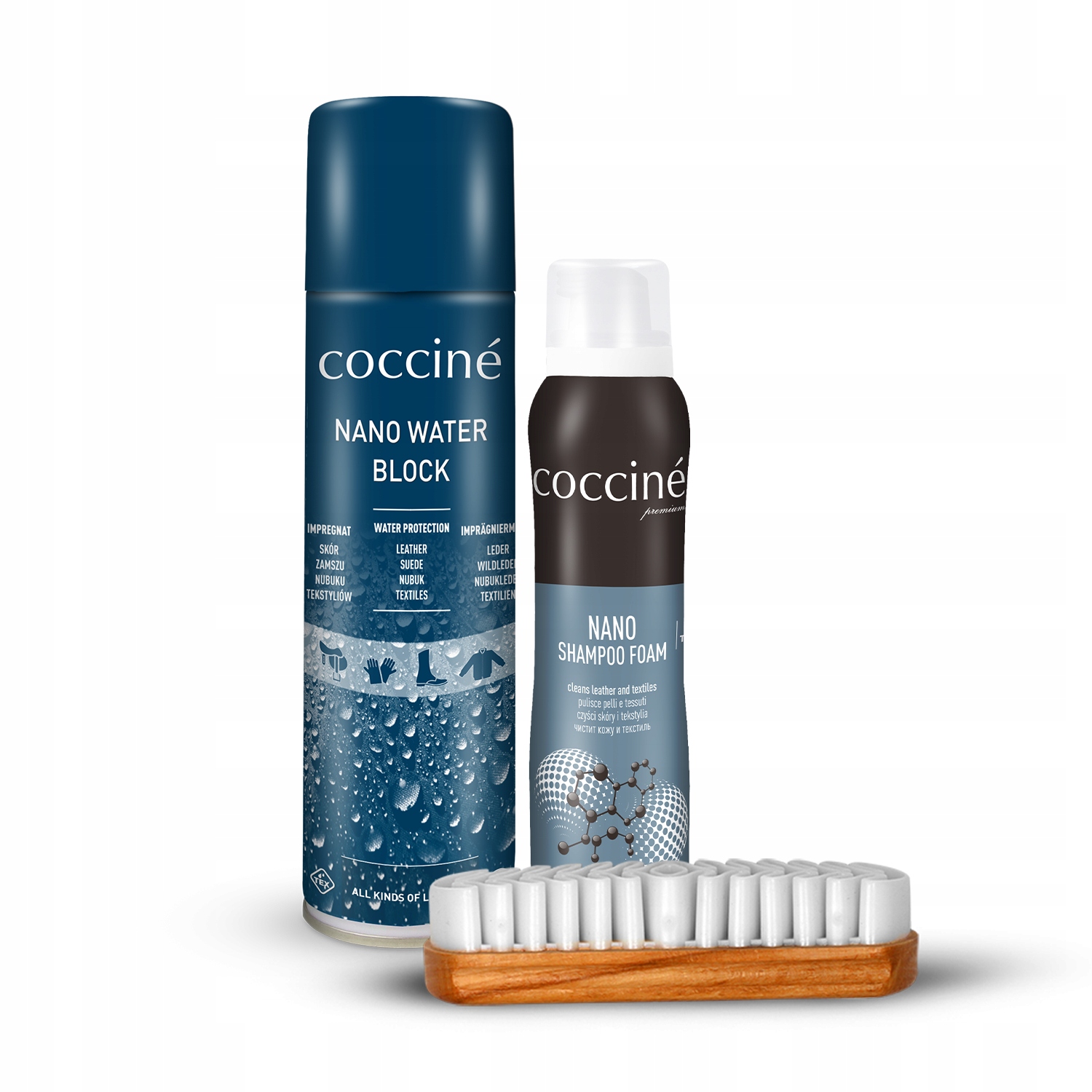 Zestaw do zamszu nubuku Impregnat Szampon Szczotka