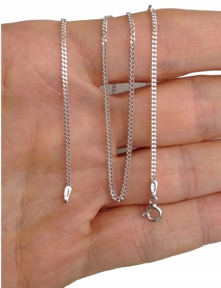 Łańcuszek srebrny komunijny / chrzest + medalik Materiał Srebro