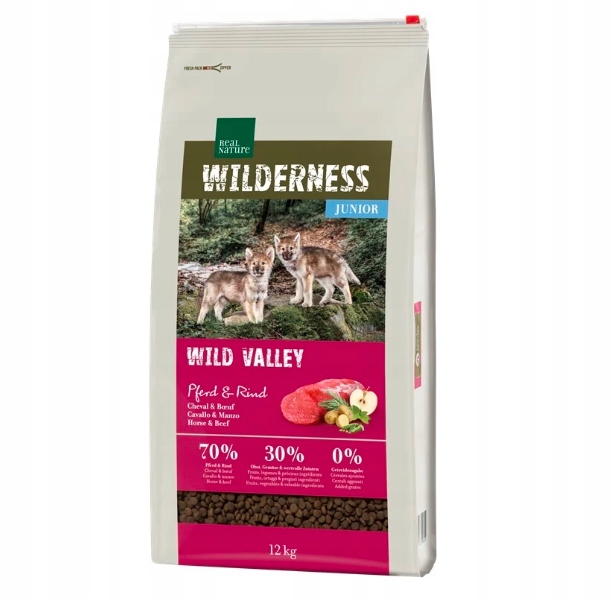 Karma Real Nature Wilderness Junior Wild Valley z koniną i wołowiną 12 kg