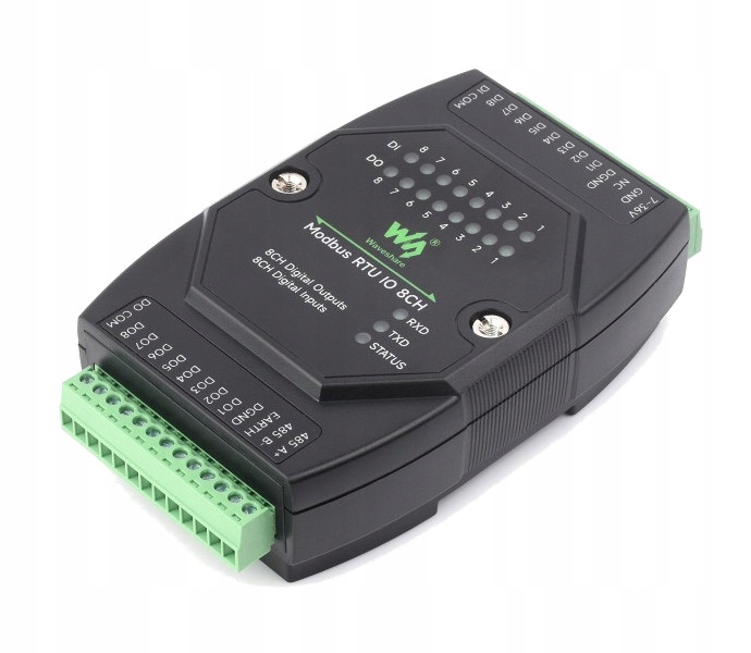 Przemysłowy moduł cyfrowych wejść wyjść 8-kanałowy I/o Modbus Rtu 26244