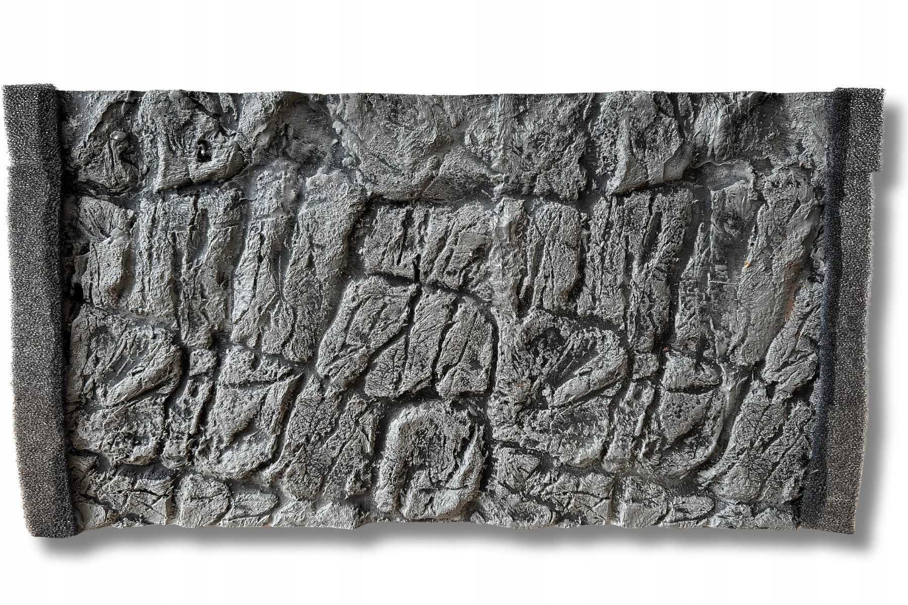 Levně Strukturované vnitřní ploché šedé pozadí pro akvárium 50x30 cm.
