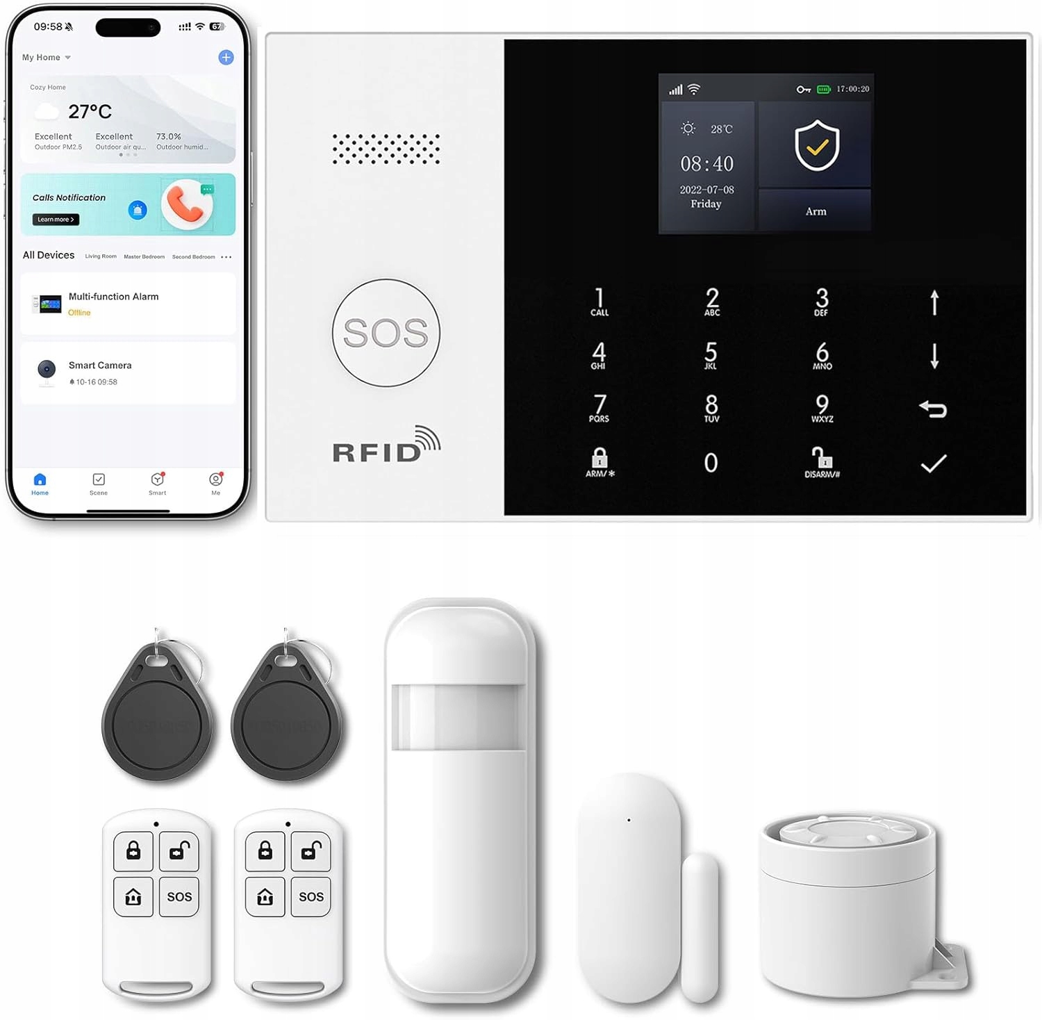 Bezdrôtový alarm Pgst PG105 WiFi Gsm sada