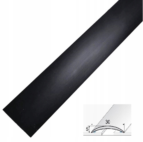Listwa progowa ALU CZARNY 30mm 90 cm KLEJONA