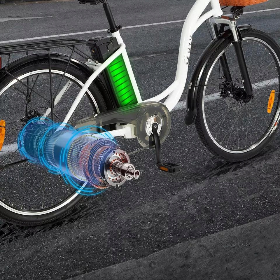 Rower elektryczny damski DYU C6 350W 36V 12.5AH Liczba biegów 6