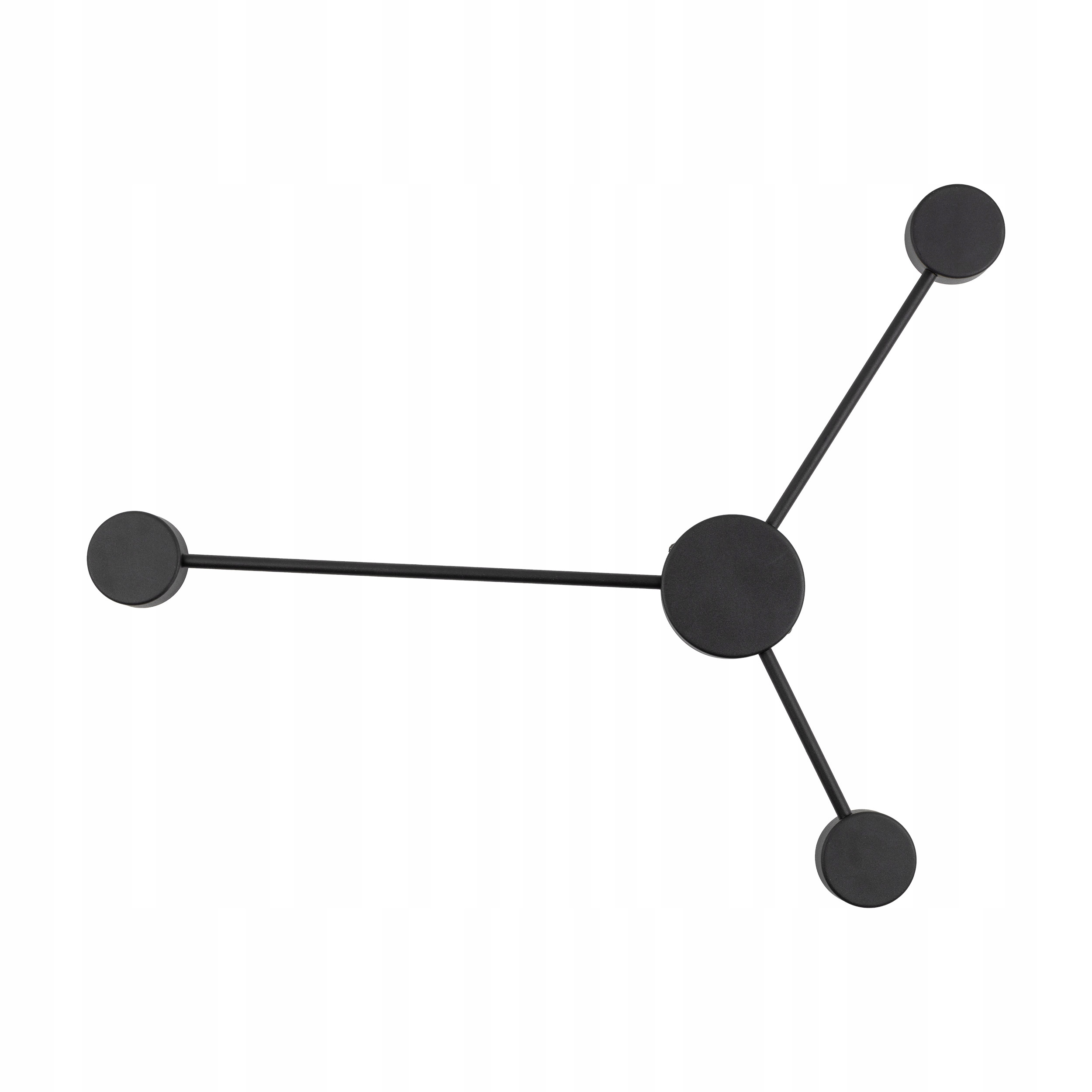 Nástěnné svítidlo Tk Lighting Avia černý trojúhelník podsvícení 3x GX53