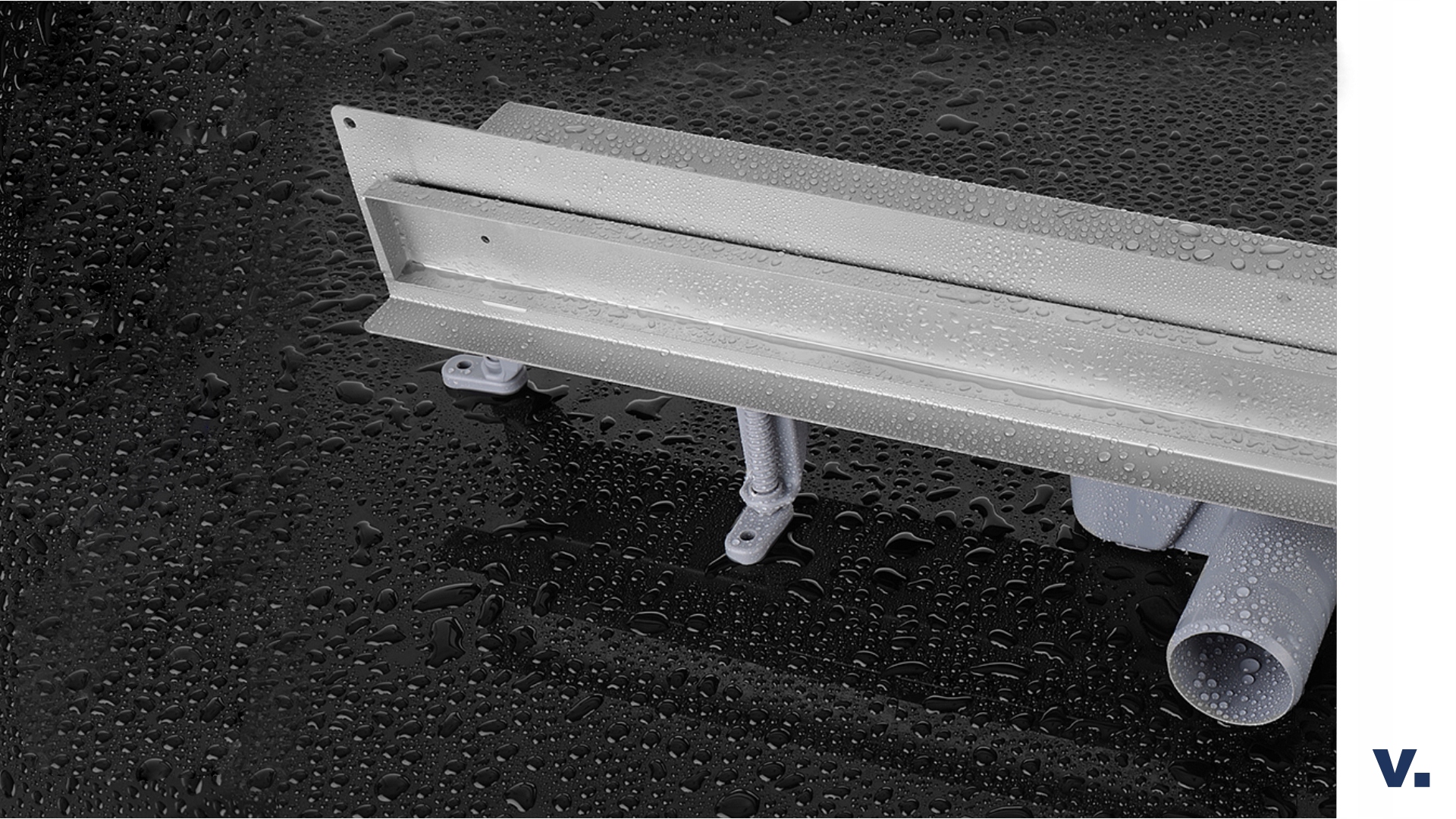 Odpływ liniowy ścienny VOGI pod płytkę - 50 cm Rodzaj liniowy