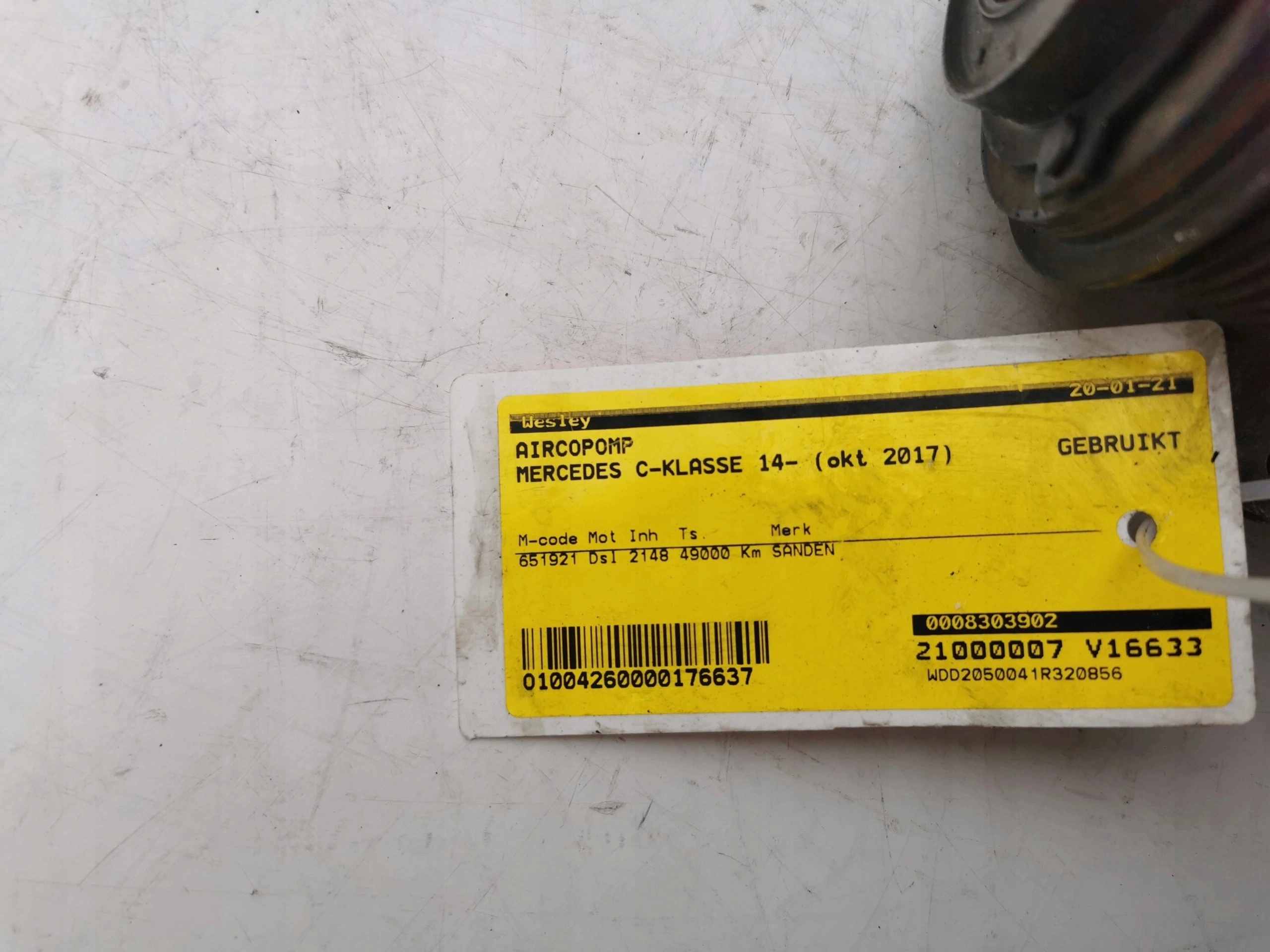 MERCEDES C-KLASA 2.2CDI A0008303902 651921 KOMPRES
