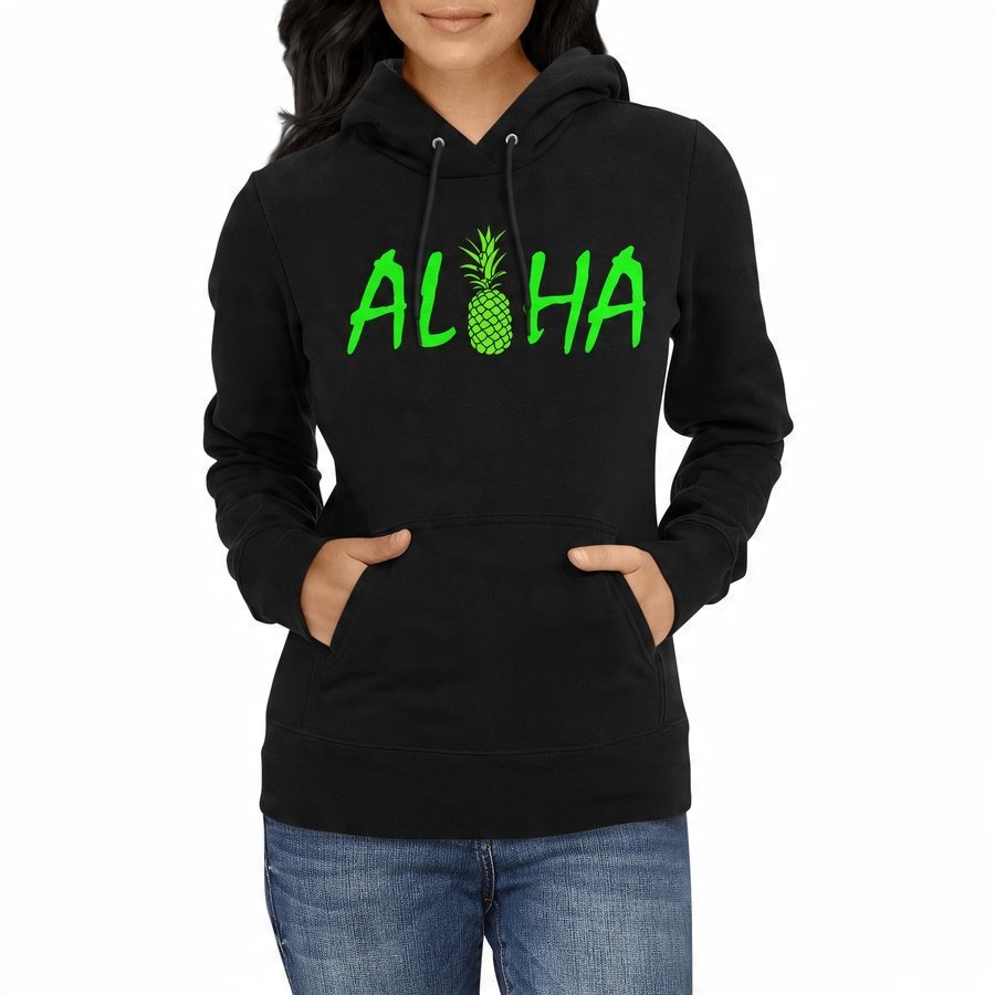 

Bluza damska Lato Aloha wakacyjna, czarna XL