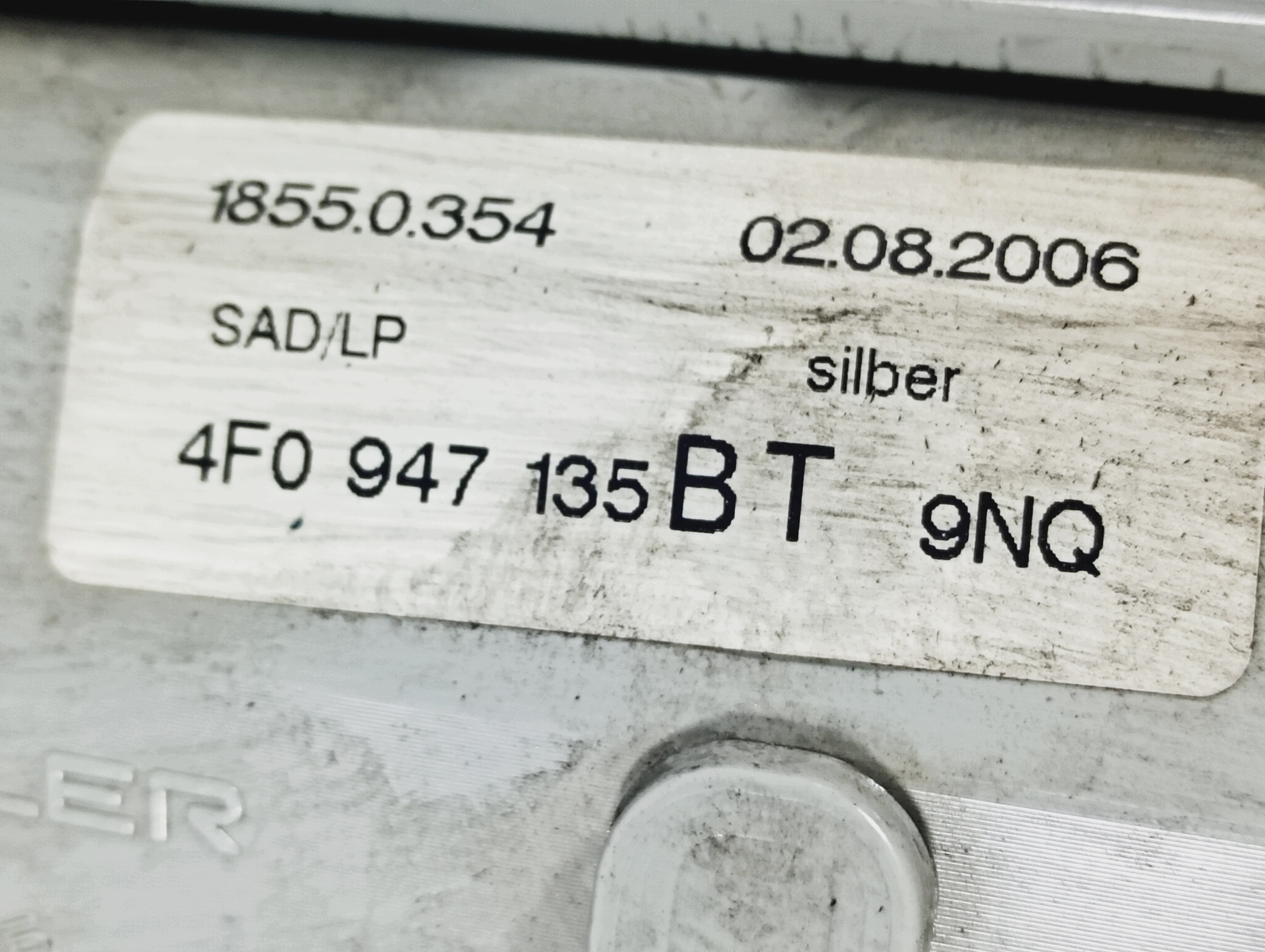 éclairage cabine feu interne OE 4F0947135BT Audi A6 C6 05-08