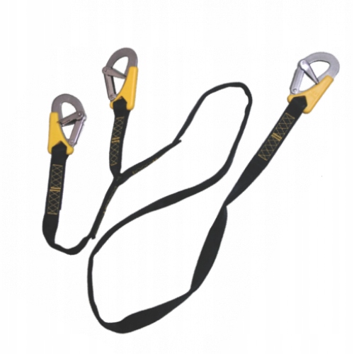 Pas lina asekuracyjna z 3 klamrami 200 cm ISO12401