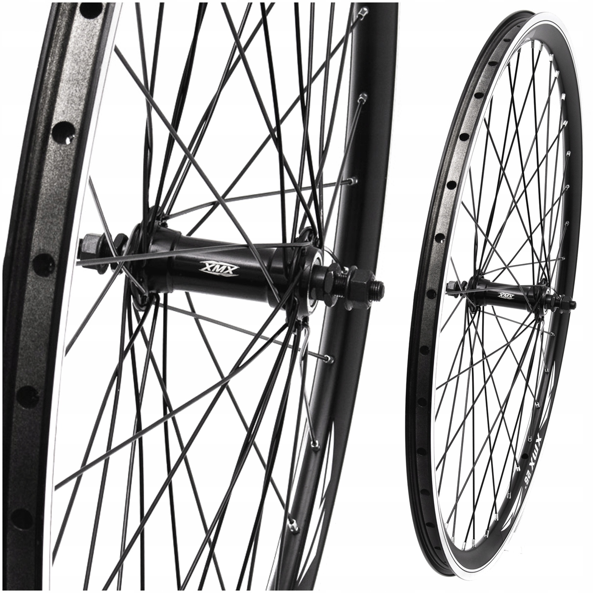 KOŁO ROWEROWE PRZEDNIE ALUMINIOWE OBRĘCZ STOŻEK Z OPASKĄ 26"