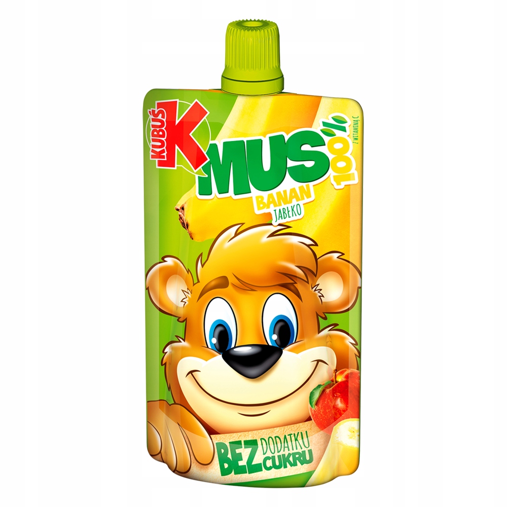 Kubuś Mus 100% banan jabłko 100g