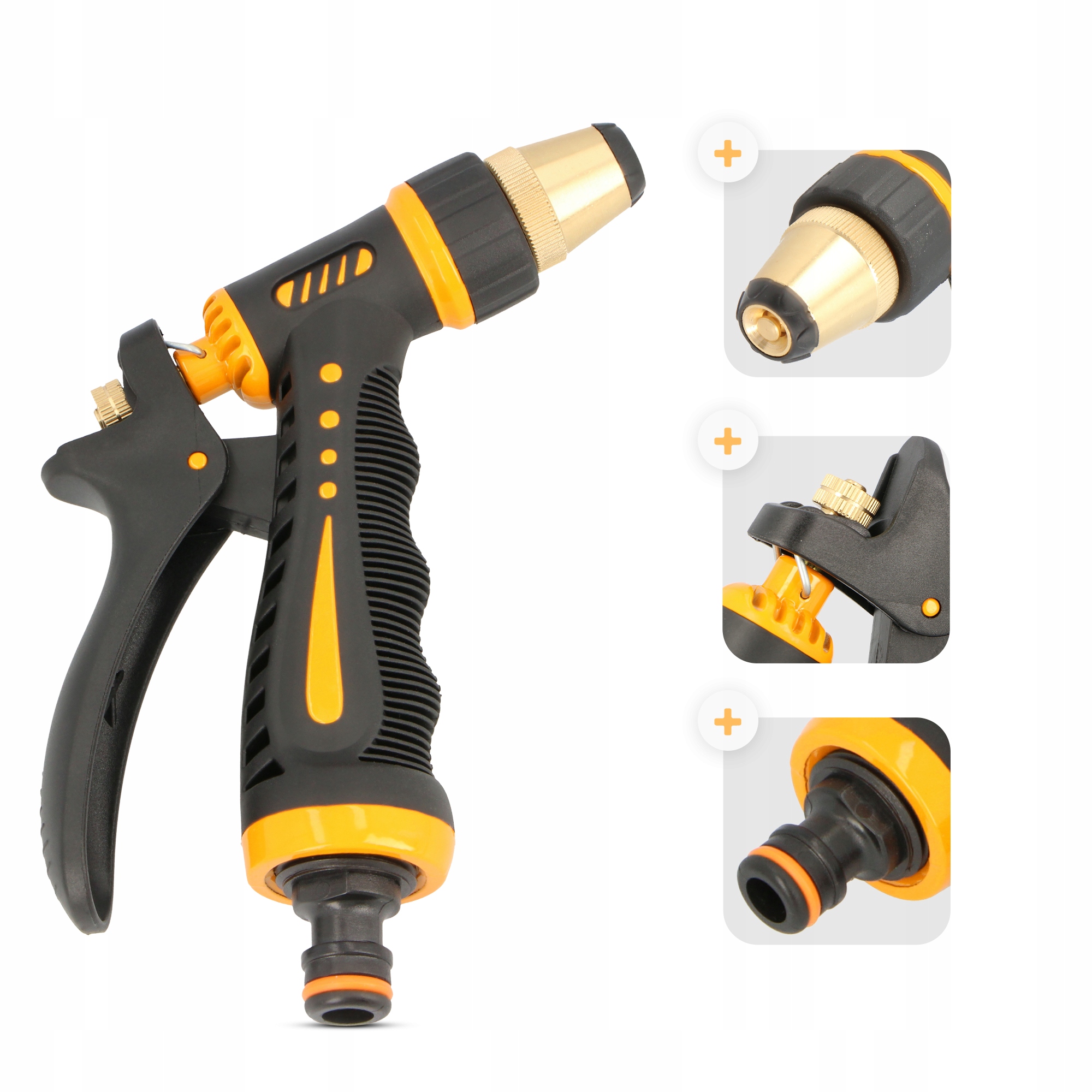 PISTOLET ZRASZACZ OGRODOWY REGULOWANY MOSIĄDZ WĘŻA ZRASZACZ ANTYKOROZYJNY Typ pistoletowe