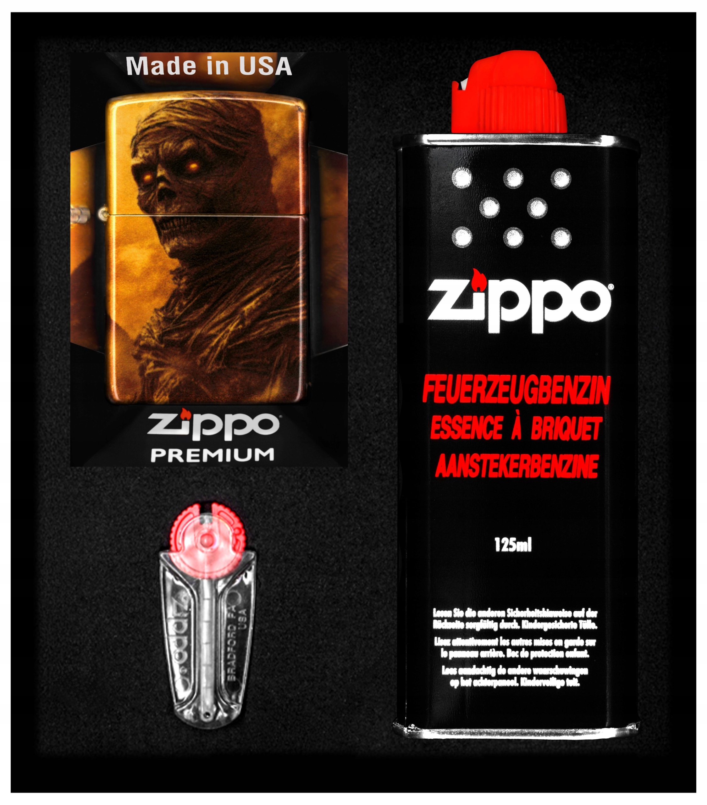 Sada Zippo Zapalovač Mummy Design Dárkový No1