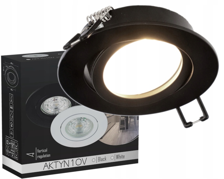 OPRAWA SUFITOWA HALOGENOWA RUCHOMA CZARNA OKRĄGŁA EDO