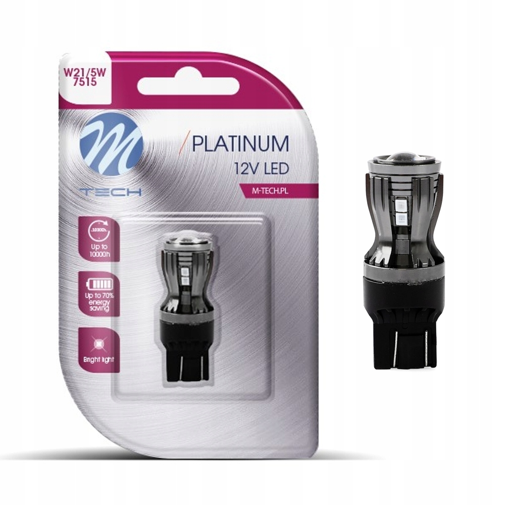 

Żarówka T20 W21/5W 12-24V 14x2835SMD Can Czerwona