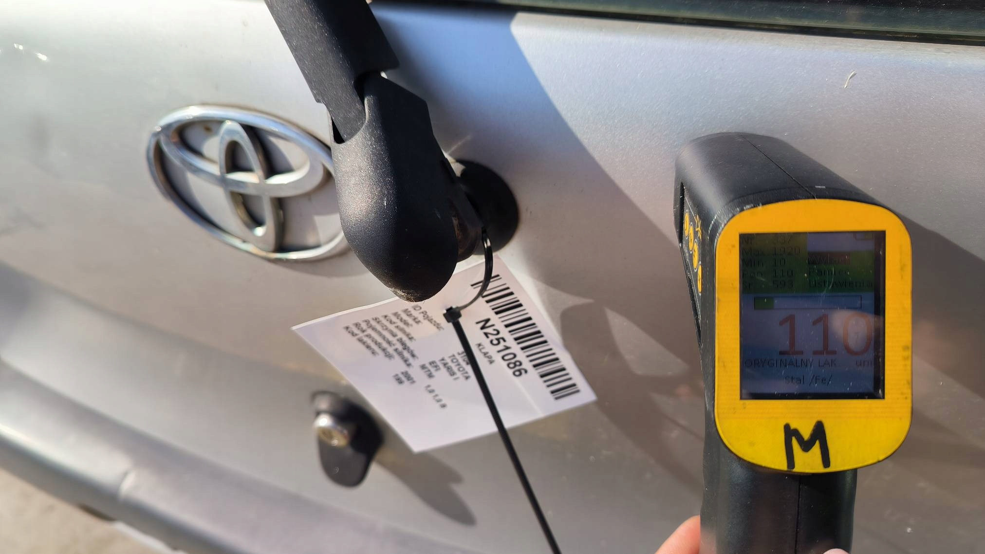 trunk door boot 199 TOYOTA YARIS and