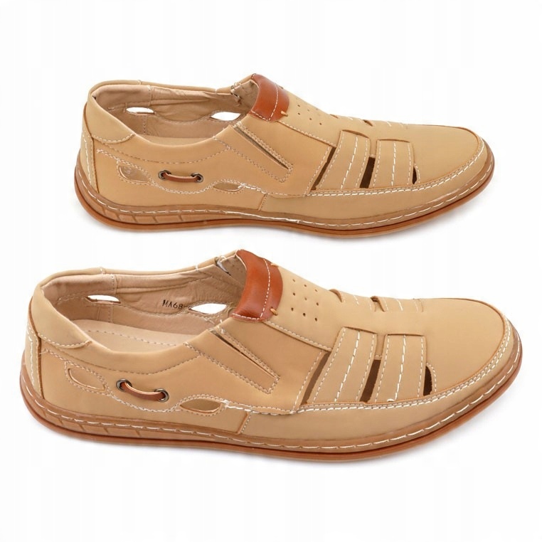 

Półbuty męskie oddychające buty sandały beżowe