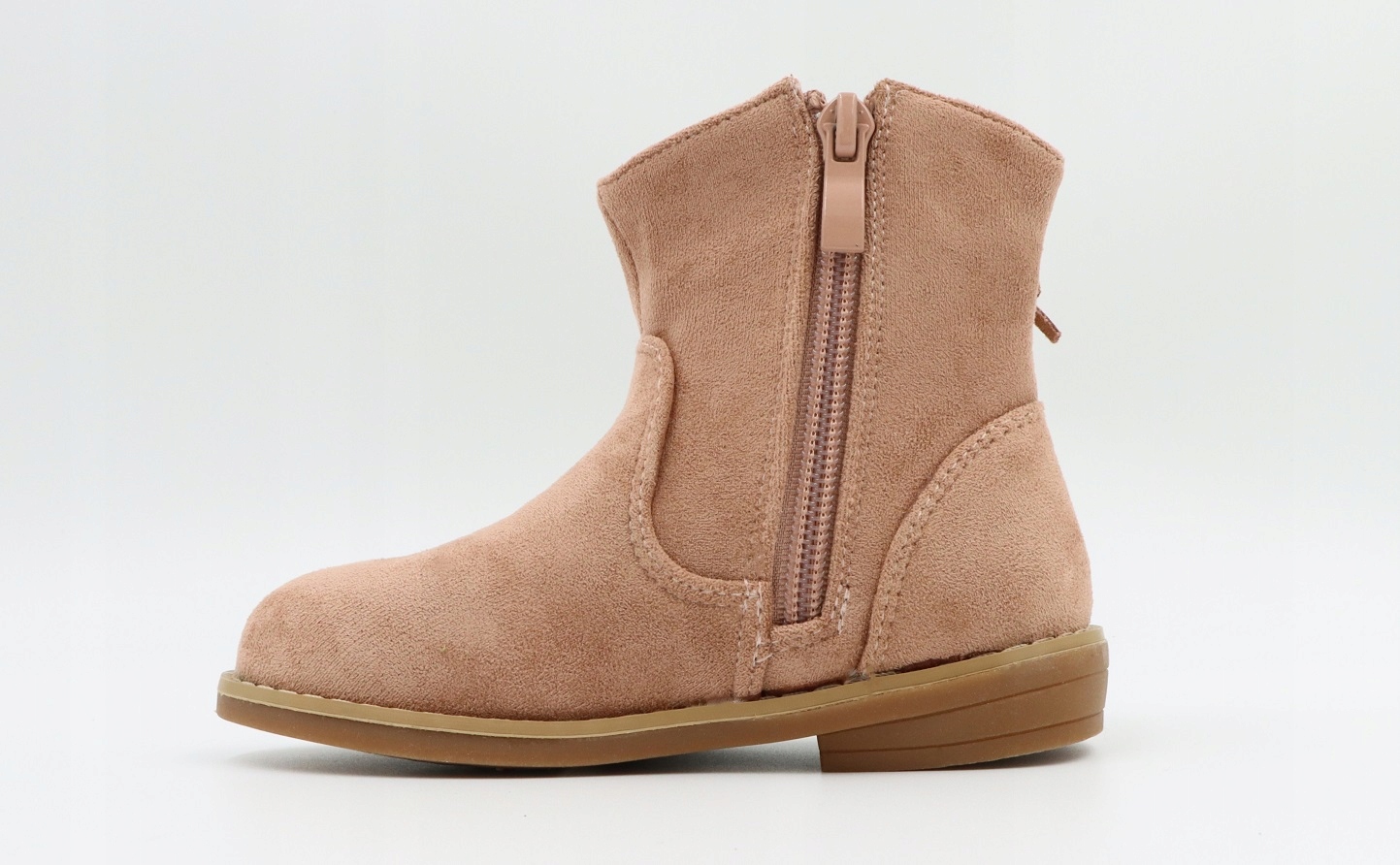 BOTKI DZIEWCZĘCE lekkie buty na jesień suwak r.24 Kod producenta 55-113S