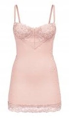 Tričko noční z modalu a krajky Victoria's Secret růžová béžová S