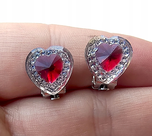 Klipsy dla dziewczynki hand made serduszka