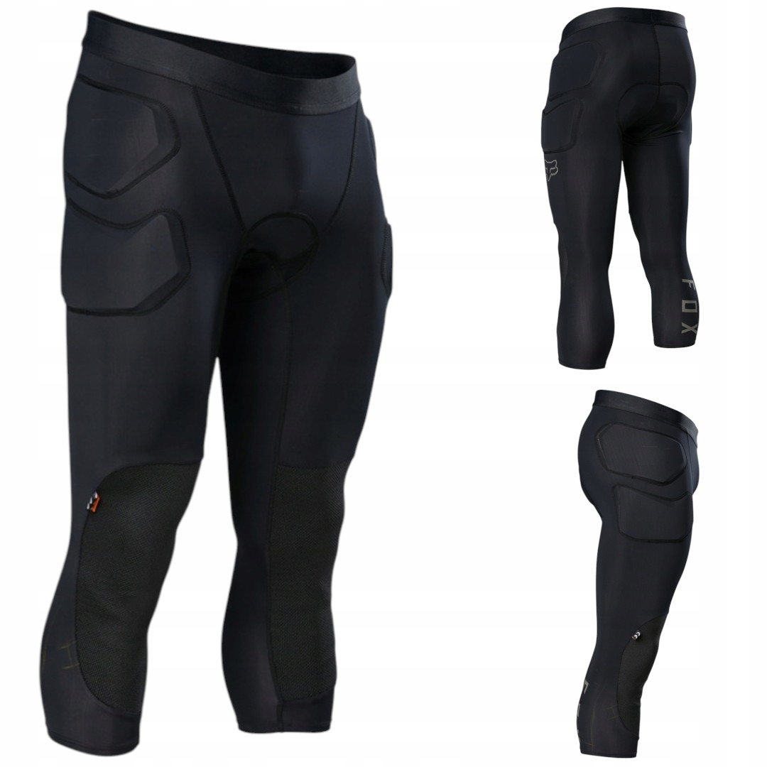 Fox Baseframe Pro Tights Kalhoty s chrániči D3O M Černé