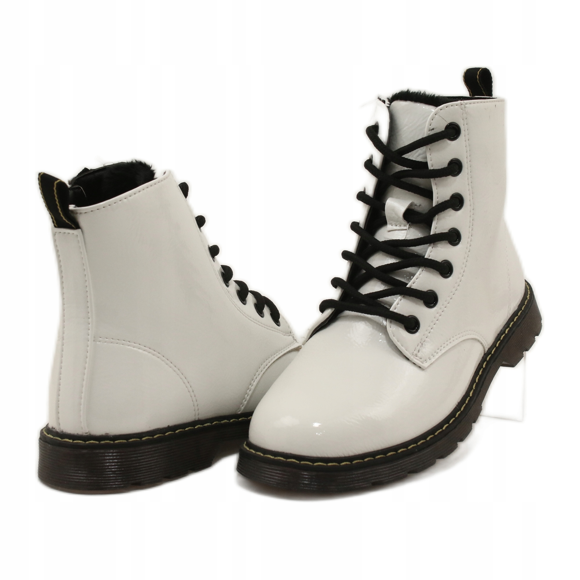 Białe Czarne Skóra ekologiczna Buty Miss r.33 Rozmiar (new) 33