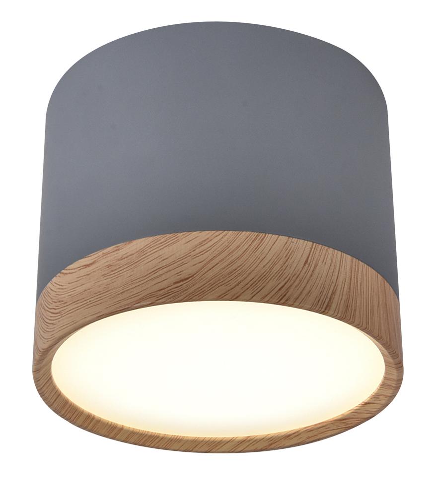 Candellux Tuba Lampa Sufitowa 9W Led 8,8/7,5 Drewniany+szary 4000K 2275925