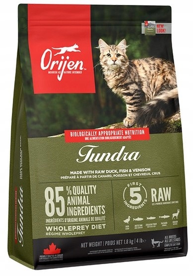 Levně Orijen Cat Tundra 1,8kg Krmivo pro kočky s příchutí Tundra (1,8 kg)