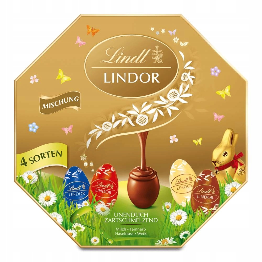Levně Lindt Lindor Velikonoční čokoládová vajíčka Mix 288 g