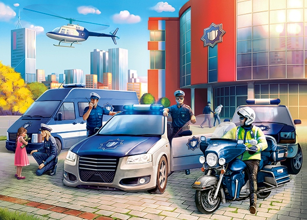 

Puzzle 120 Układanka Auto Motor Policja 6+ Castor